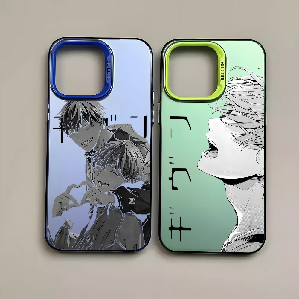 Чехол для телефона G-GivenES LOVE с аниме iPhone 16 15 14 13 12 11 Pro Max черный матовый многоцветный