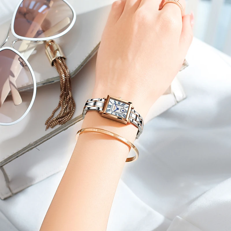 LIGE Brand Ladies Watch Waterproof Bracelet Watches for Women Rose Gold Clock Luxury Quartz Wrist Watch Woman Gift Reloj Mujer