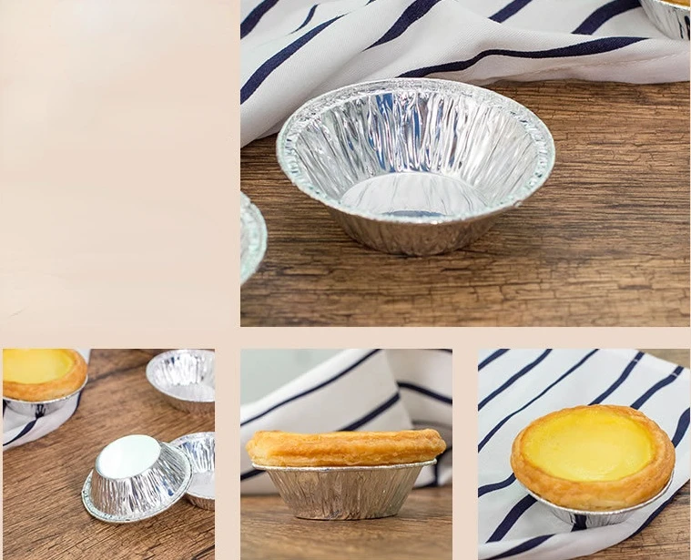 100 шт. Форма для яиц пирога одноразовая Оловянная фольга Tart Tray алюминиевая