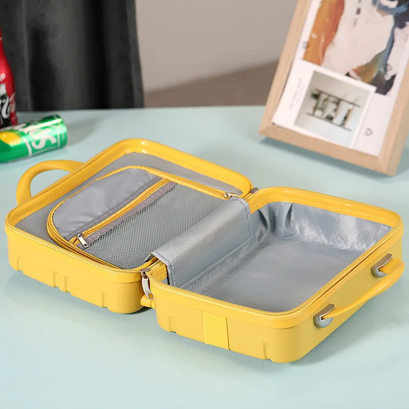 New Portableb Handheld Luggage Box for Women Suitcase Small 14 inch Makeup Case  Lightweight Mini Cute Travel Cosmetic Case