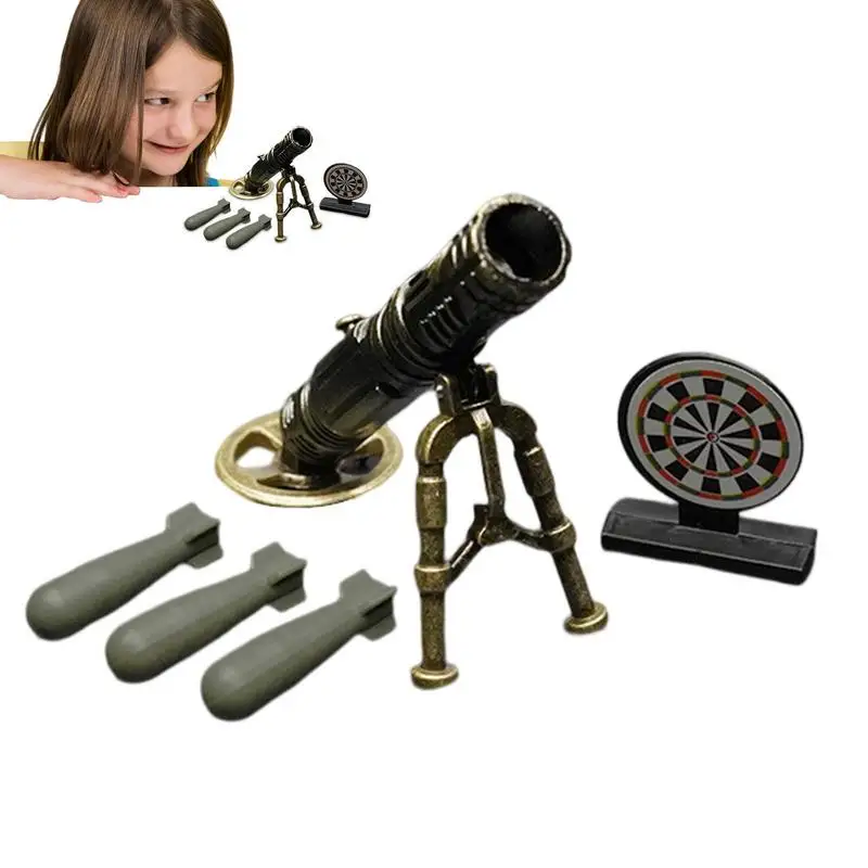 

Toy Mortar Set Sturdy Metal Children's Shooter Toys Kit Strong Mortar Launcher Toys Playset Soft Foam Rockets Missiles Shooter