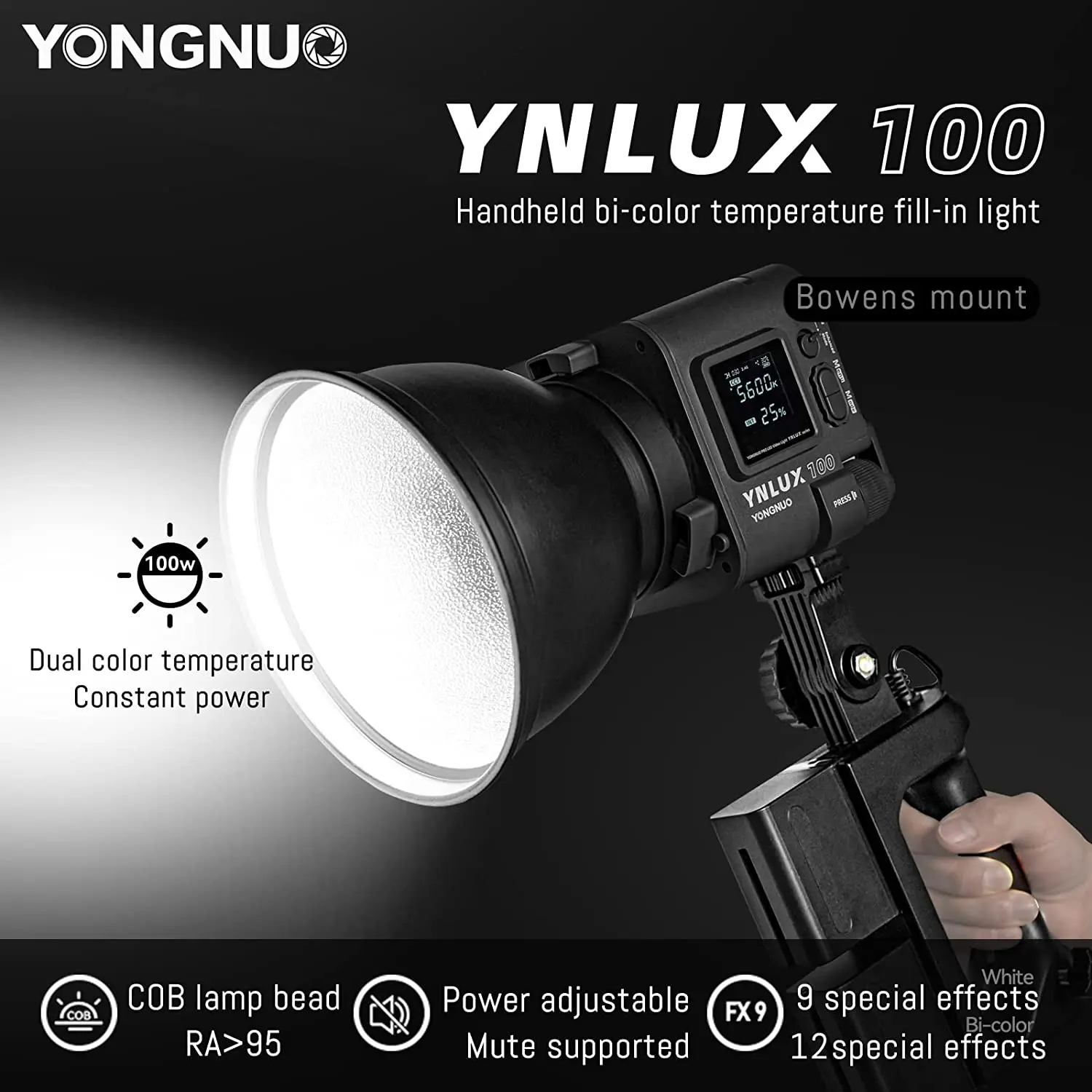 Купи Yongnuo YNLUX100 Kit 100w Led for Photography Lighting Video Light Photograhy Vlog Photo Studio Lights Lamp Cameras Photographic за 5,940 рублей в магазине AliExpress