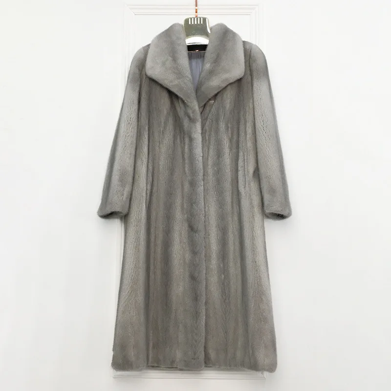 New Mink Coat Womens Windbreaker Gradient Mink Fur Velvet Coat for Women