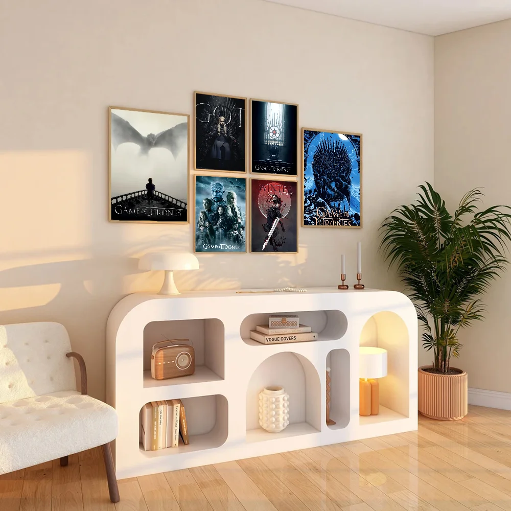 ТВ-G-плакат из белой бумаги по мотивам фильма Игра престолов