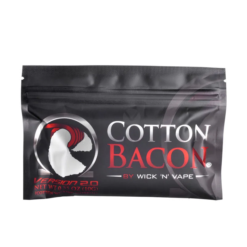 

1Pack Arrival High Quality Cotton Bacon RDA Cotton For RDA RBA Atomizer E Cig DIY Electronic Cigarette Heat Wire Organic Cotton