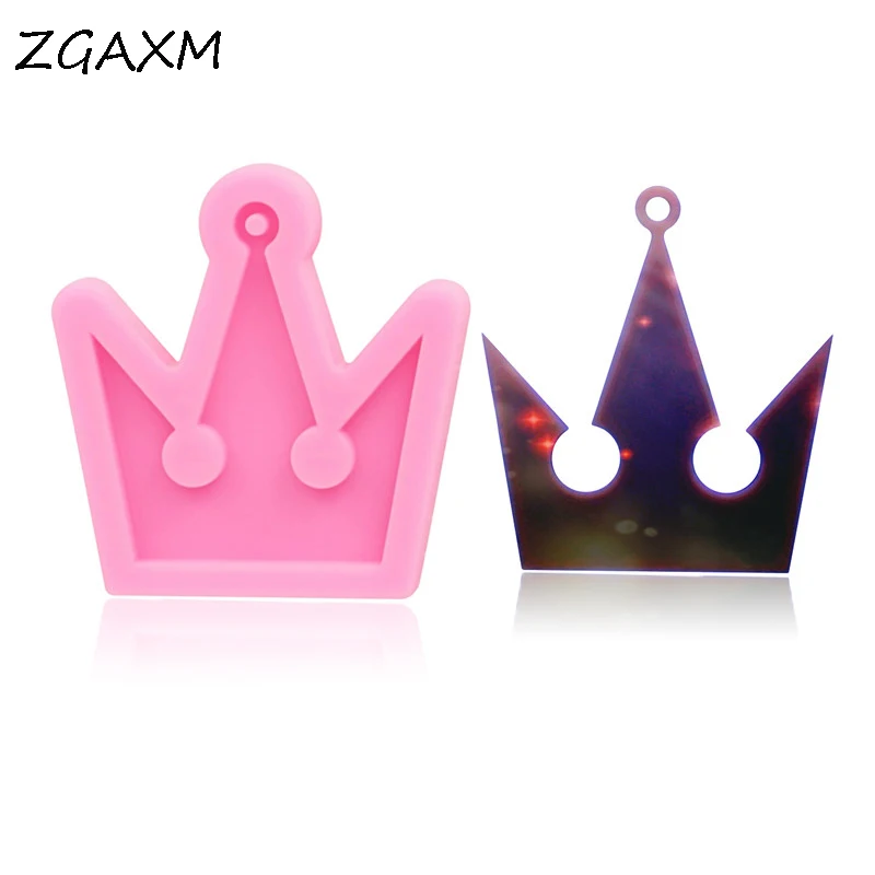 LM 200 - DIY Crown Earring Silicone Mold Shiny Keychain epoxy Polymer Clay Jewelry silicon mould Cake Chocolate silicon Mold