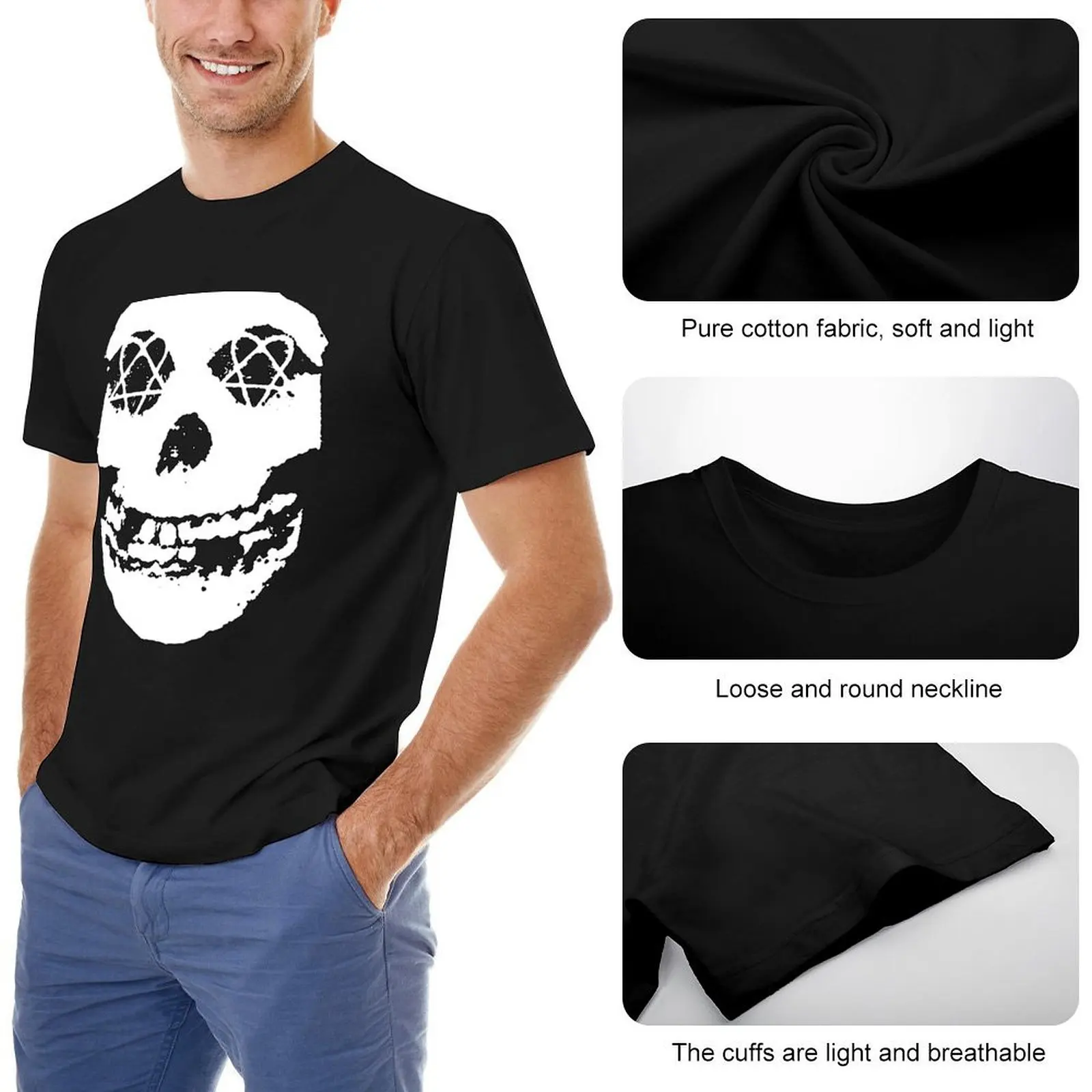 Футболка Heartagram Eyes Misfits с черепом аниме-фигурки персонализированные мужские