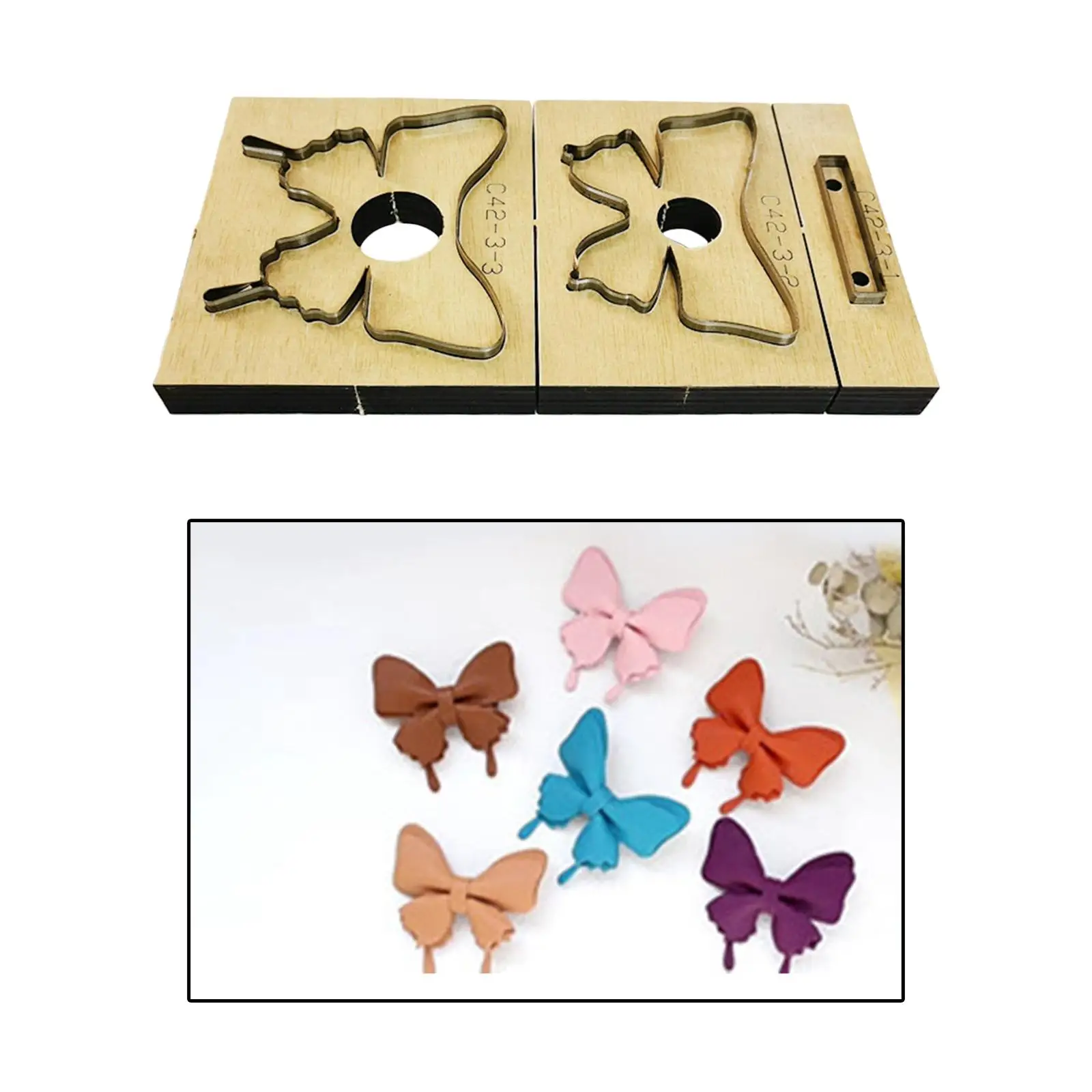 

3 Pieces Leather Cutting Die Mold Butterfly Shape for Beginner Accessories