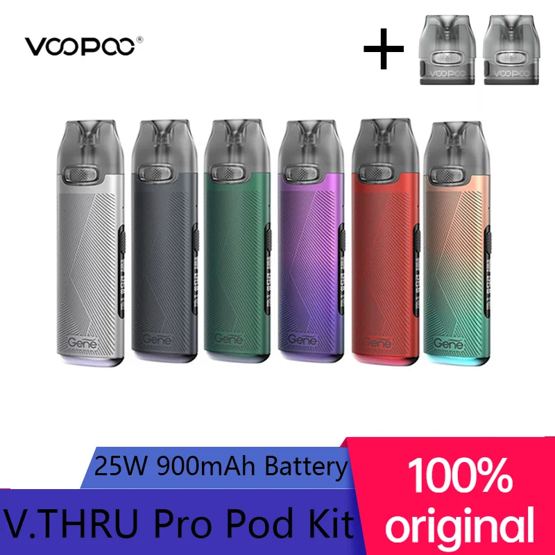 

Original VOOPOO V Thru Pro Pod Kit 900mAh Battery 3ml 0.7ohm 1.2ohm Resistance Pod Cartridge USB-C Charge Vape Smok E-Cigarette