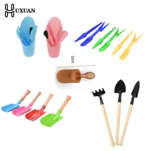 1 комплект, миниатюрные лопатки наборы садовых инструментов, грабли, инструменты для бонсай, металлическая деревянная ручка головок для растений в горшках