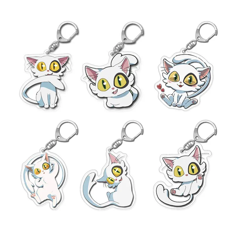 Anime Suzuki No Tojimari keychain Daijin Cat Iwado Acrylic Key chains Pendant llaveros chaveiro For Men Women Key Ring Jewelry