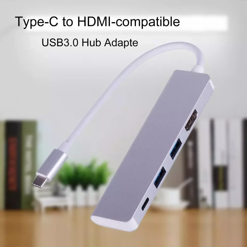 

USB 3.0 Hub Type-C 4K HDNI-Compatible PD Fast Charge 4-in-1 4Ports High Speed USB Dock For MacBook Air Pro PC