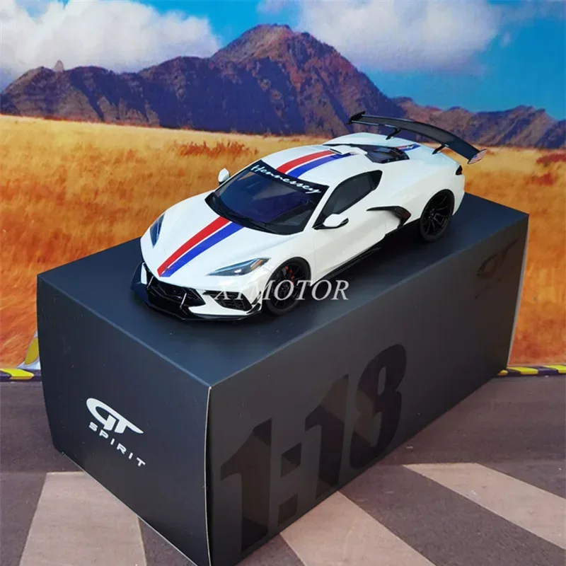 Модель автомобиля GT Spirit 1/18 из смолы для Chevrolet Corvette C8 Hennessey 2021 белая игрушка хобби