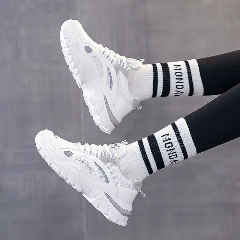 Spring 2023 new popular breathable sports versatile small white shoes casual flat shoes