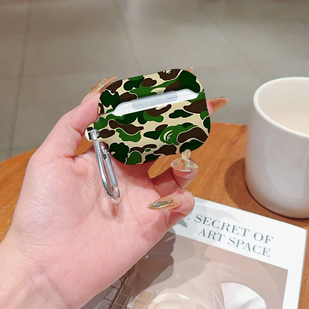 Противоударный крутой защитный глянцевый жесткий чехол для наушников HD B-Baths-B-BAPES