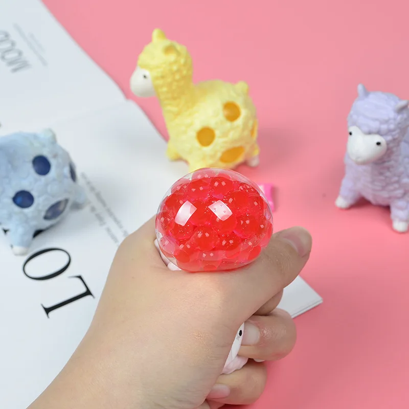 Ful Bead Grape Ball Alpaca Hair Vent Sensory Decompression Toy Cute Animal Vent Ball Kneading Vent Toy