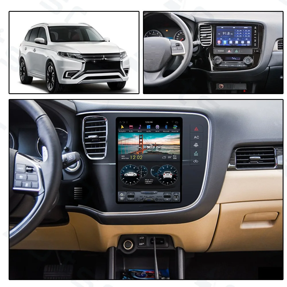 Для MITSUBISHI Outlander 3 2012-2018 Android мультимедийный DVD-плеер Carplay GPS-навигация с сенсорным