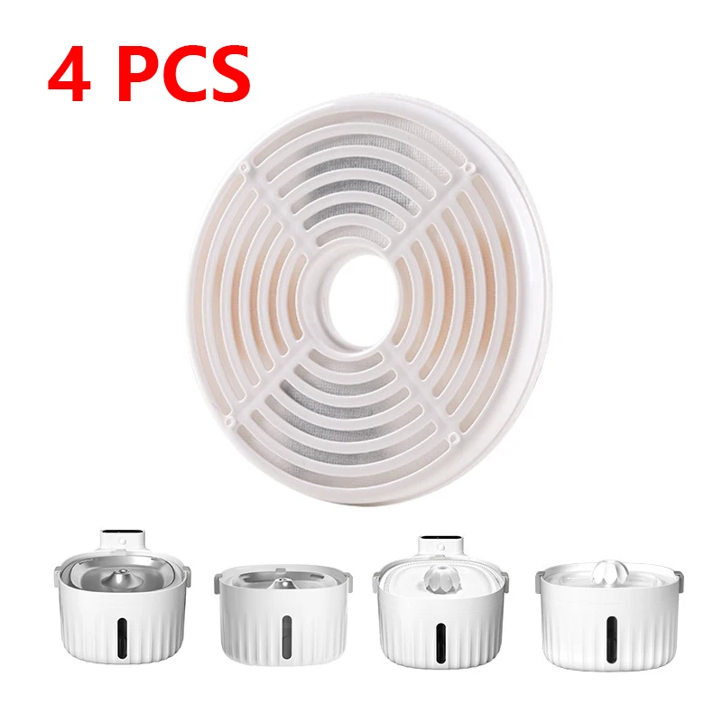 

Фильтр с активированным углем для домашних животных, питьевая вода для кошек, фонтан с круглым фильтром, сменный дозатор воды для кошек и собак, 2 л, с беспроводным движением