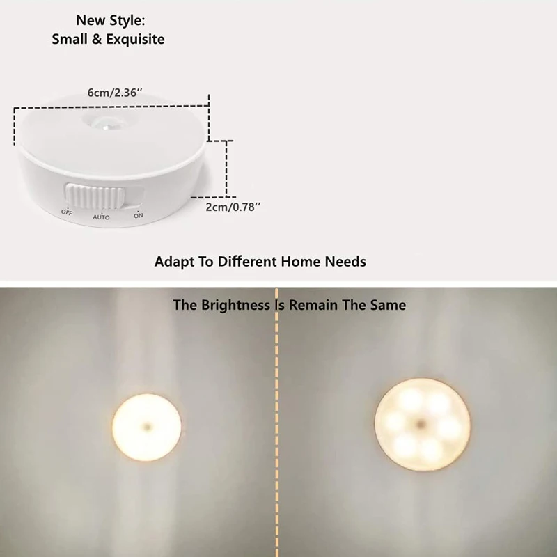 Светодиодная Ночная подсветка магнитный светильник с датчиком движения 3