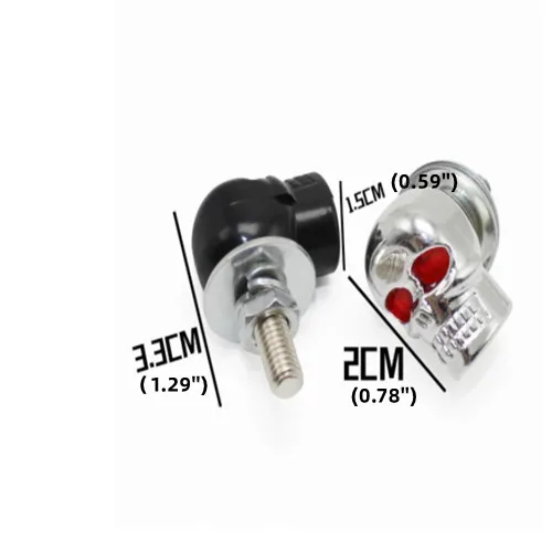 4pcs Universal Black Skull Motorcycle Nut License Number Plate Frame Bolts Tag Screws For Honda Suzuki Kawasaki Yamaha - купить по