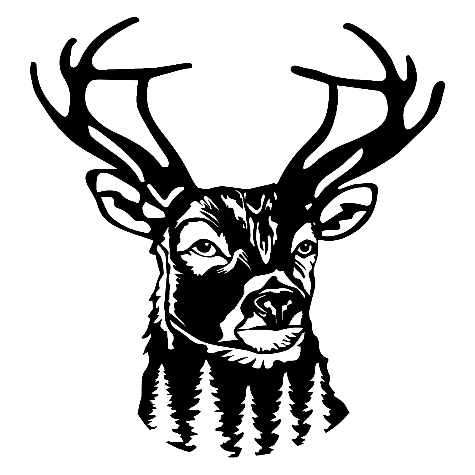 

Elk Head Wall Decor - Metal Elk Silhouette - Rustic Metal Wall Art Home Bedroom Farmhouse Deer Decorations 13.78 X 12.99 X 0.3