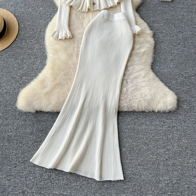 Халат в корейском стиле женский осенне-зимний вязаный кардиган куртка и