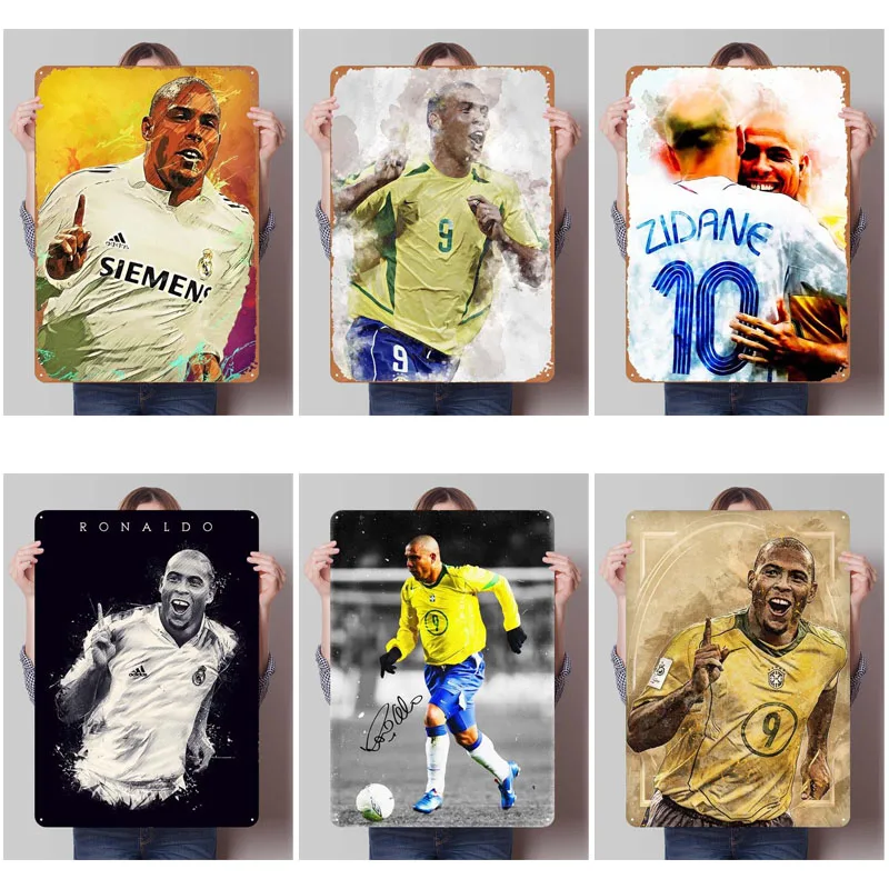 Оловянная табличка Роналду спортивный плакат винтажный металлический знак для