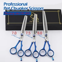 dog grooming scissors 7 07 58 0 inch firelion 440c steel professional pet shark teeth thinning shears pet chunker scissors