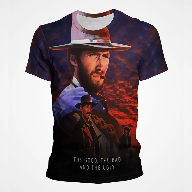 The Good The Bad And Ugly Blondie Angel Eyes Tuco Cowboy 3d Print T-shirt Men Summer Fashion Casual Cool Short-sleeved T Shirt