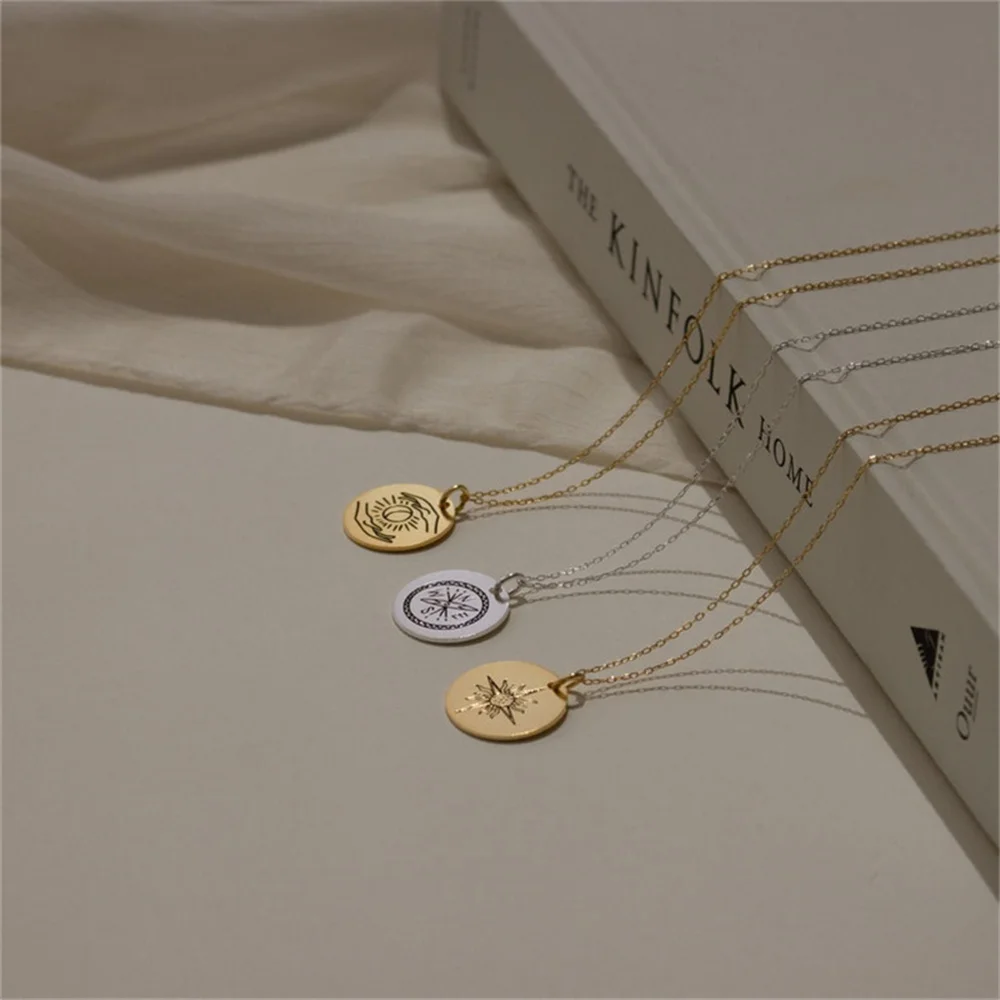 Celestial Lady Necklace Caitlyn Minimalism Street Necklace Sun Moon Stainless Steel Necklace Best Friend Gift Graduation Gift