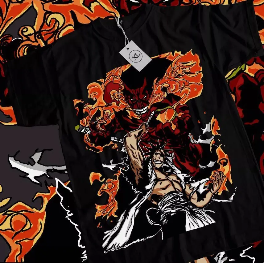 Футболка Zaraki Kenpachi Bleach Ichigo Bankai аниме ужасы подарочная рубашка все размеры