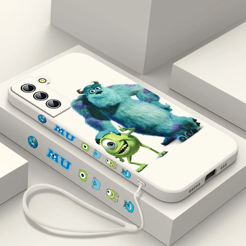 Чехол для телефона Disney Monsters Inc Samsung Galaxy S24 S23 S22 S21 S20 Pro FE Plus Ultra Liquid Left Rope Cover