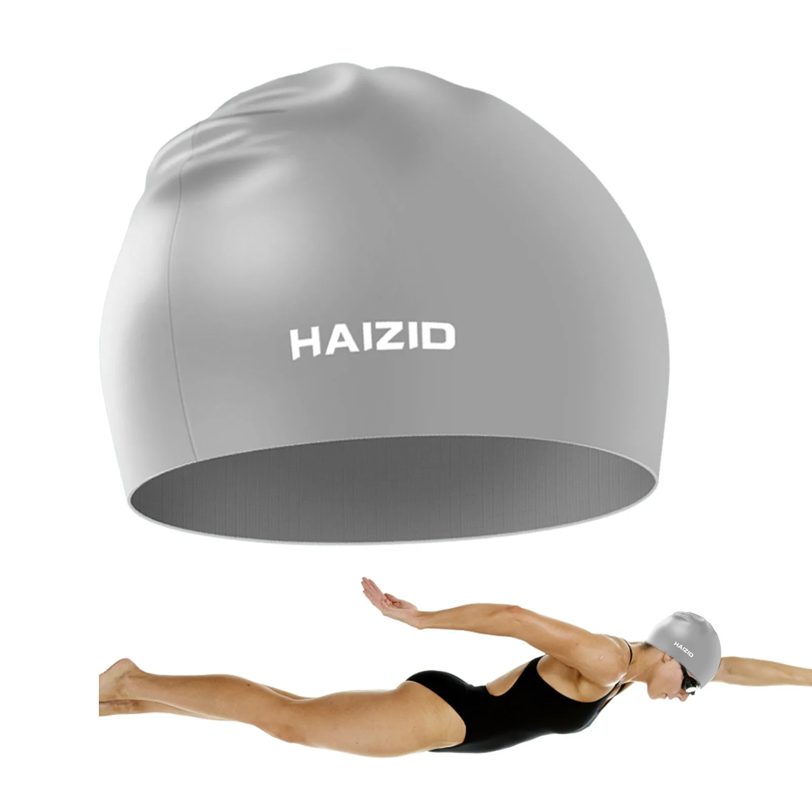 

Swimming Cap Non-Slip Silicone Swim Cap Waterproof Durable High Elasticity Swimming Shower Hats For Women Men Kids Adults