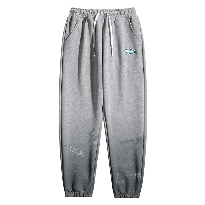 

Мужские свободные спортивные брюки с широкими штанинами, повседневные Универсальные Длинные брюки для осени и зимы