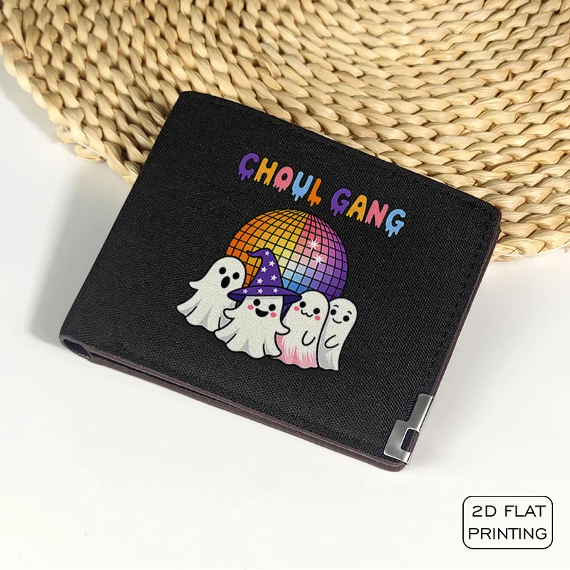 Фото CHOUl GANG DISCO GHOSTS ХЛОПКОВЫЙ КОШЕЛЕК МИНИМАЛИСТСКИЙ ДИЗАЙН ДЛЯ МУЖЧИН И ЖЕНЩИН СВЕТЛОЕ ПОЛУЧНОЕ ВЫБОРНОЕ МОДНЫЕ АКСЕССУАРЫ №2