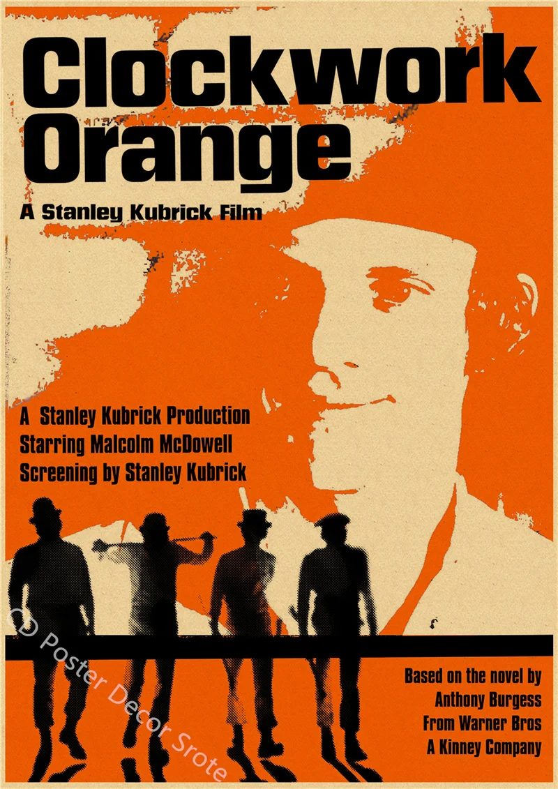 

Плакат "Заводной апельсин", крафт-бумага