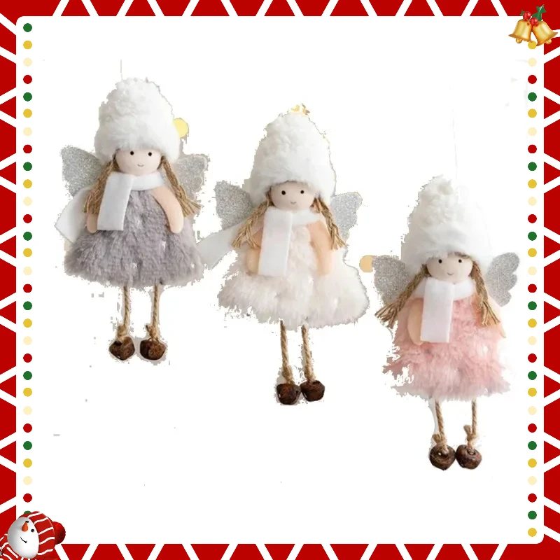 Новогодняя мода Рождественский ангел плюшевая кукла кулон Рождественская елка