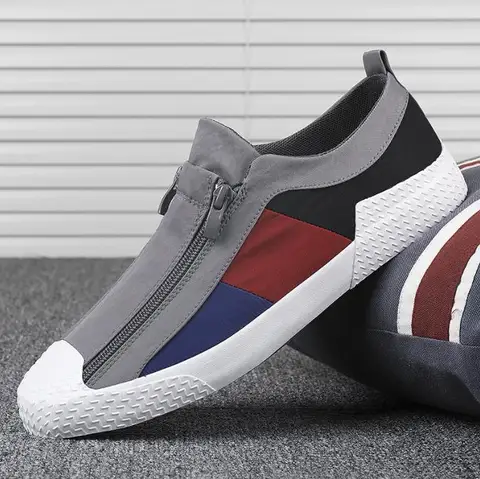 Мужские повседневные туфли-лоферы в британском стиле, модель 2022 года, новые мужские модные кроссовки с двумя молниями, обувь S20166