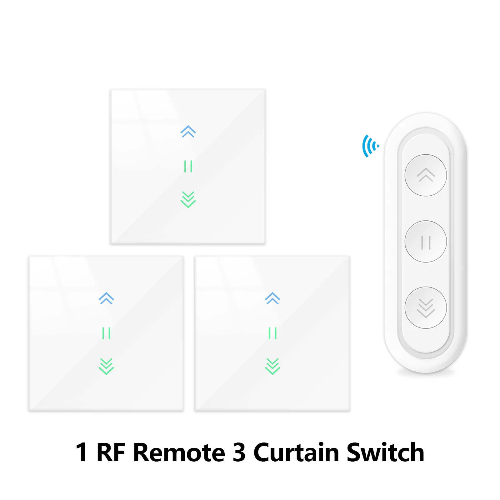 

QCSMART солнцезащитные шторы с переключателем подсветки RF & WiFi дистанционное управление Tuya Smart Life App Google Home Alexa Echo