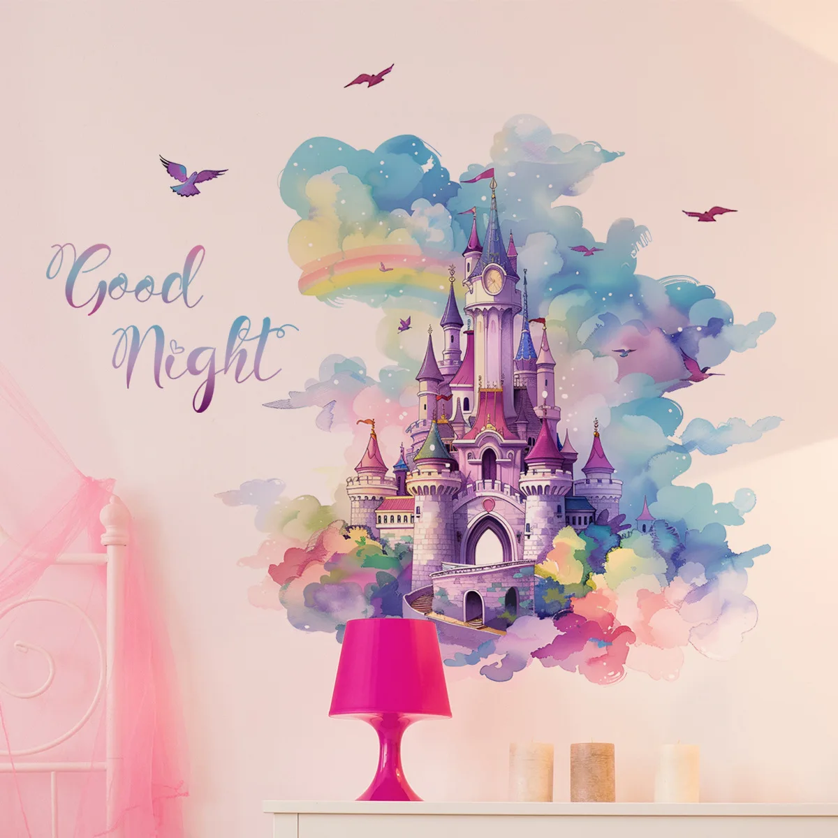 Настенные стикеры Dream Castle хорошая ночь настенные Стикеры для спальни и девочек