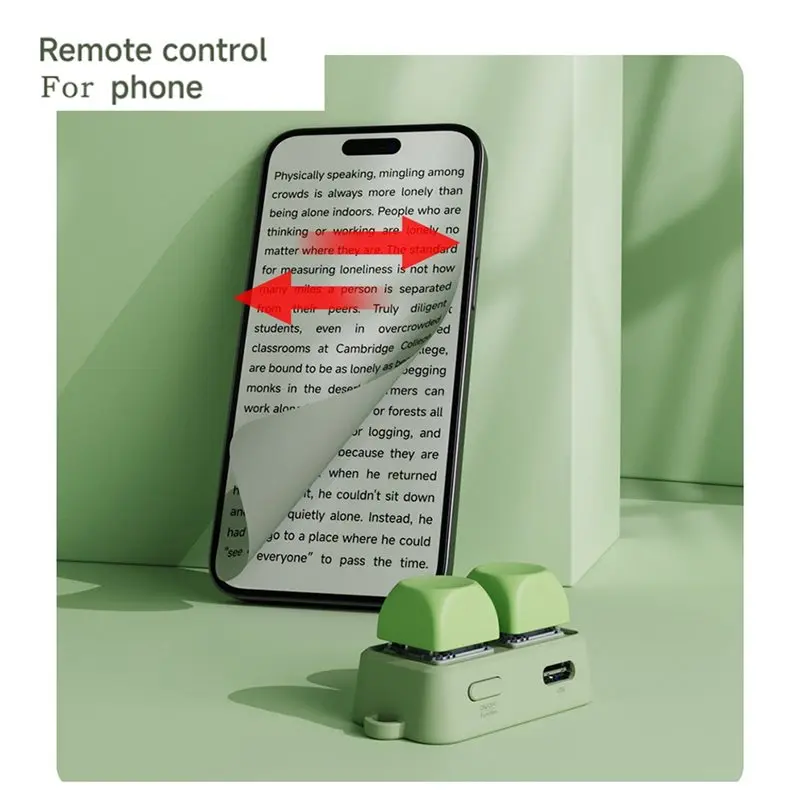 Беспроводная Bluetooth-клавиатура-пульт ABZW Lazy Artifact с двумя кнопками для перелистывания страниц для электронных книг Kobo, новейшая версия, белая (art.: 3920d80afffdd) - 3920d80afffdd