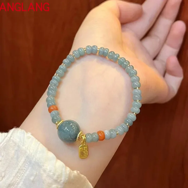 Новые китайские натуральные товары синий материал воды аналогичные бусины