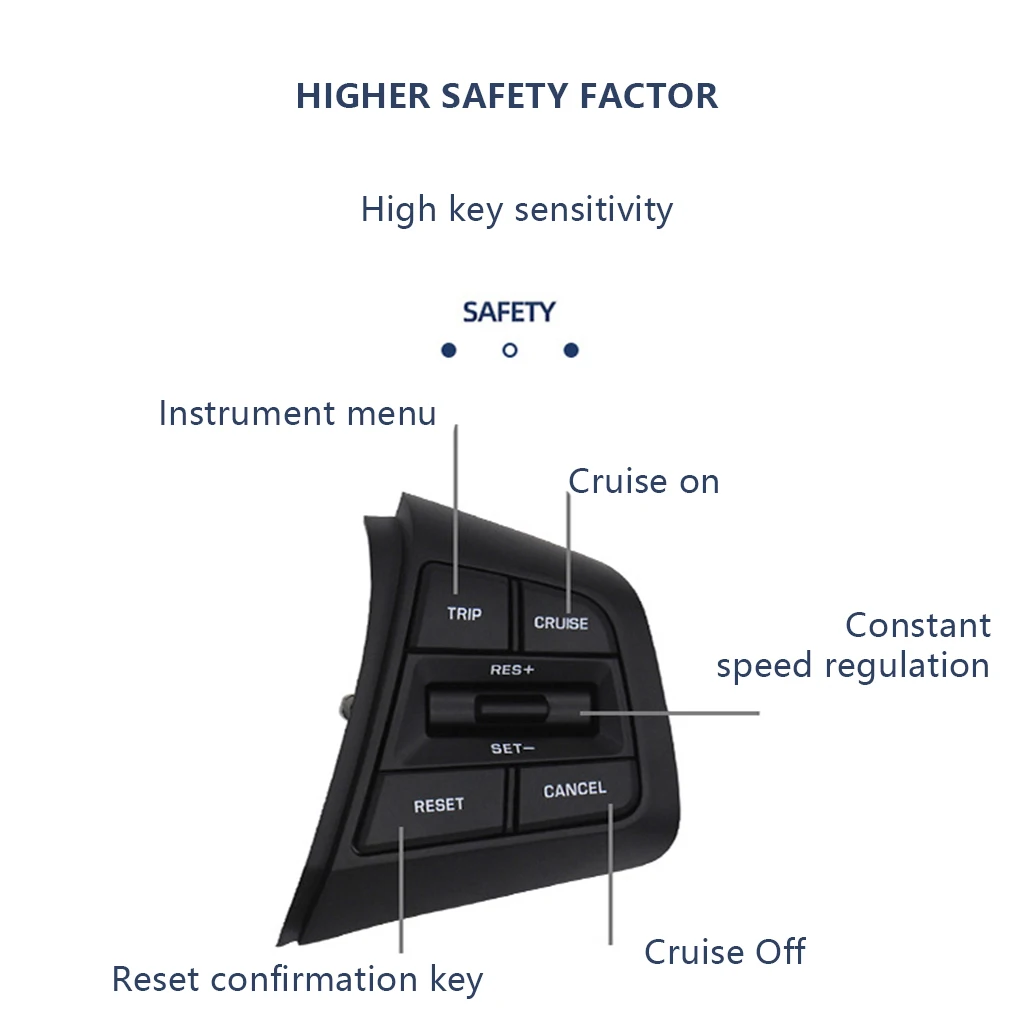 

Car Steering Wheel Button Cruising Controller Control Buttons Automotive Automobile Repair Replacement for Creta IX25