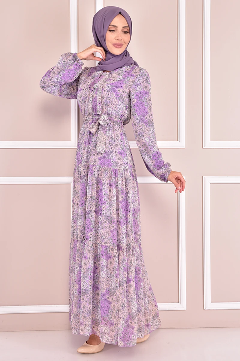 

Chiffon Dress Lila NEV14232