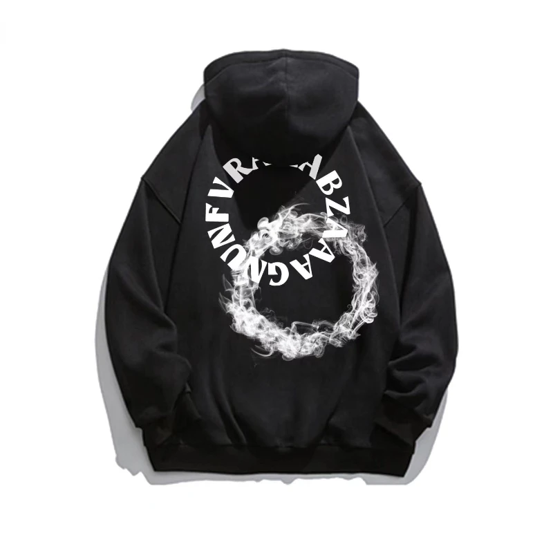 

Winter 2022 New Cotton Men's Hoodie Cigarette Print Retro Harajuku Print Streetwear Relaxed Sports Sweater Free Shipping