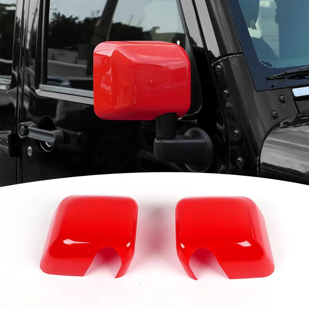 

1 Pair Side Rear View Mirror Cover Trim Compatible For Jeep Jk 2007-2017 Side Mirror Cover Decoration Accessories Dropshipping