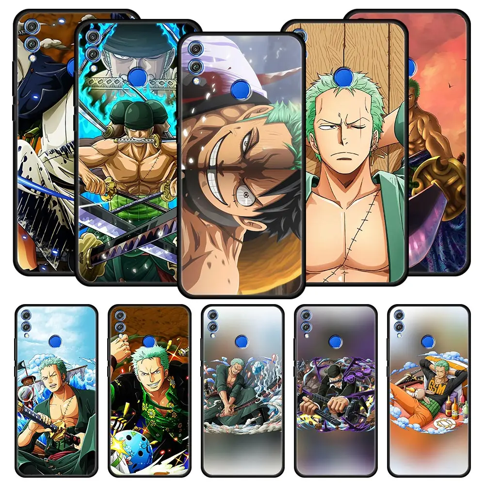 

One Piece Zoro Anime Phone Case For Honor 50 20 Pro 20i 10i 10 9 Lite 8X 8A 7A 7X Shell Huawei Y6p Y9s Y7a Y6 Y7 Y9 2019 Cover