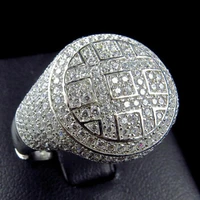 new hot selling retro ethnic style full of crystal zircon men and women fashion ring wedding jewelry whole sale
