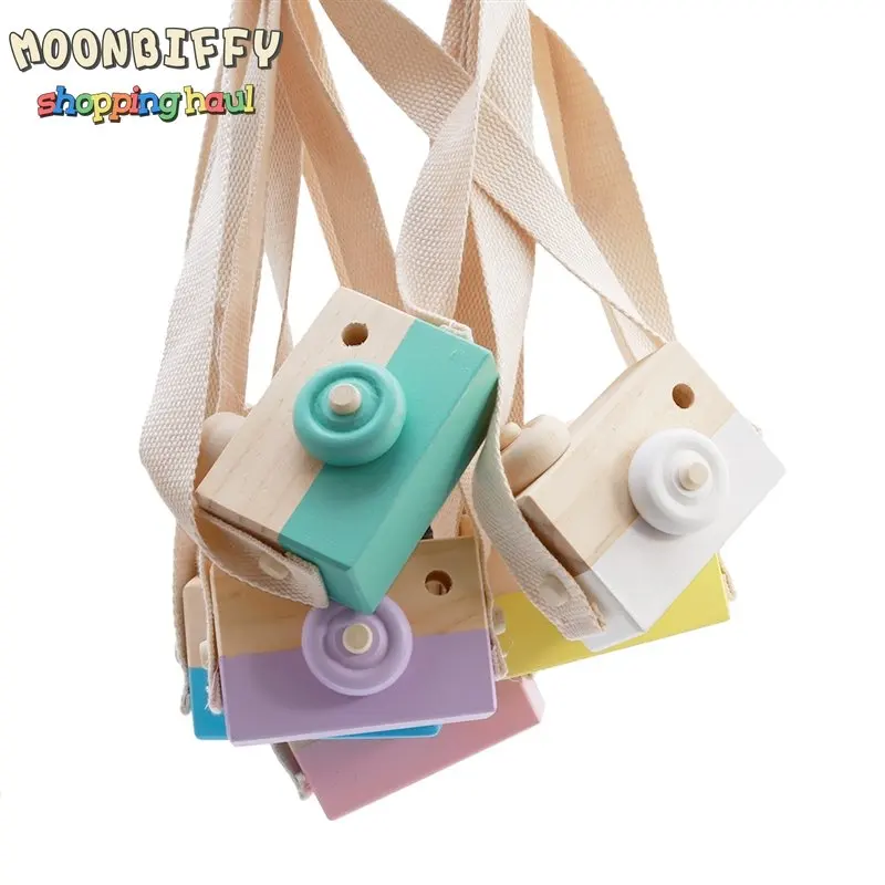 

Креативная деревянная игрушка с камерой, детские игрушки, кулон для малышей, игрушки Монтессори для детей, деревянные подарки «сделай сам», подарок для кормления