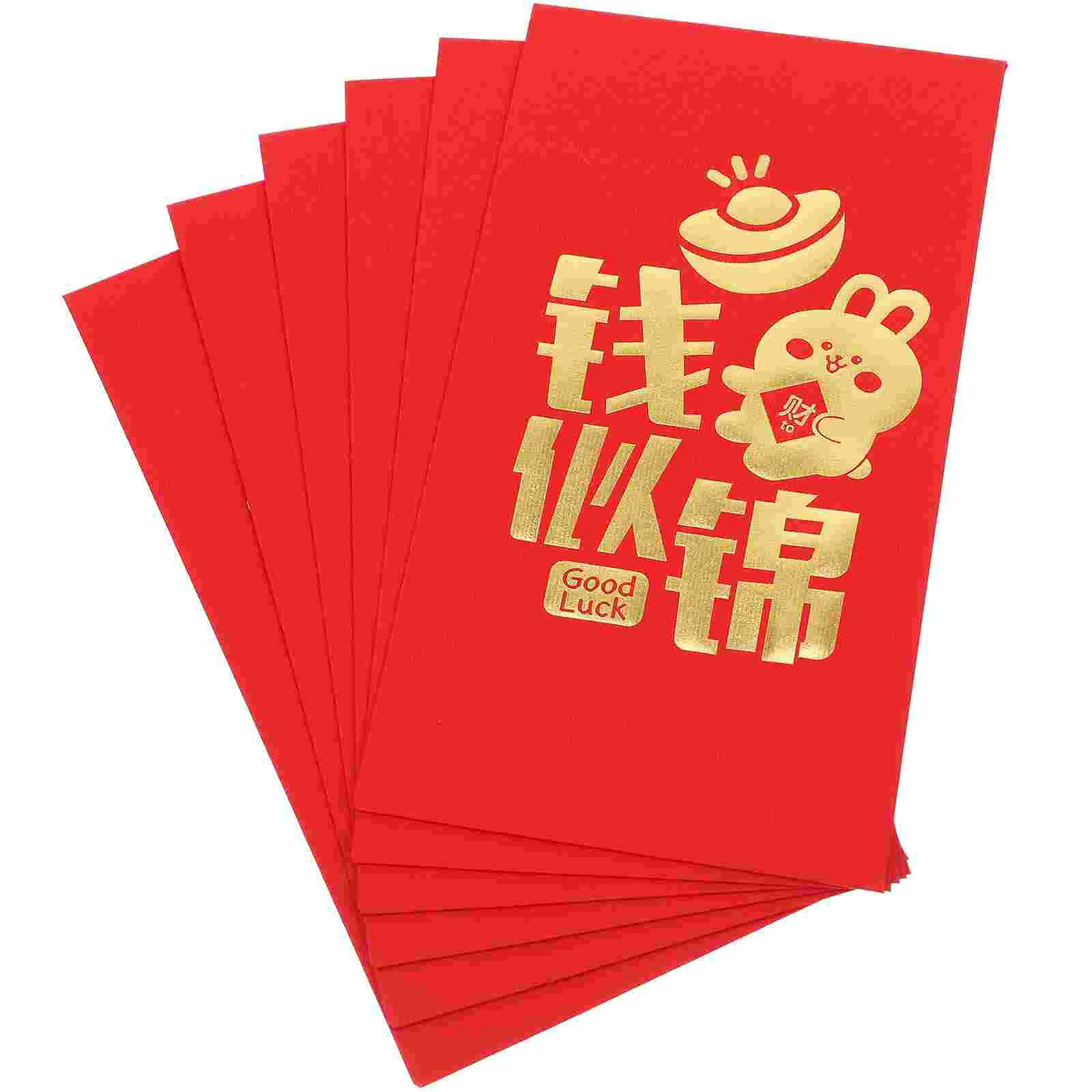 

Red Year New Chinese Envelope Money Envelopes Packet Lucky Packets Pocket Paper Lunar Rabbit Cat Cash Festival Bao Hong Bagthe